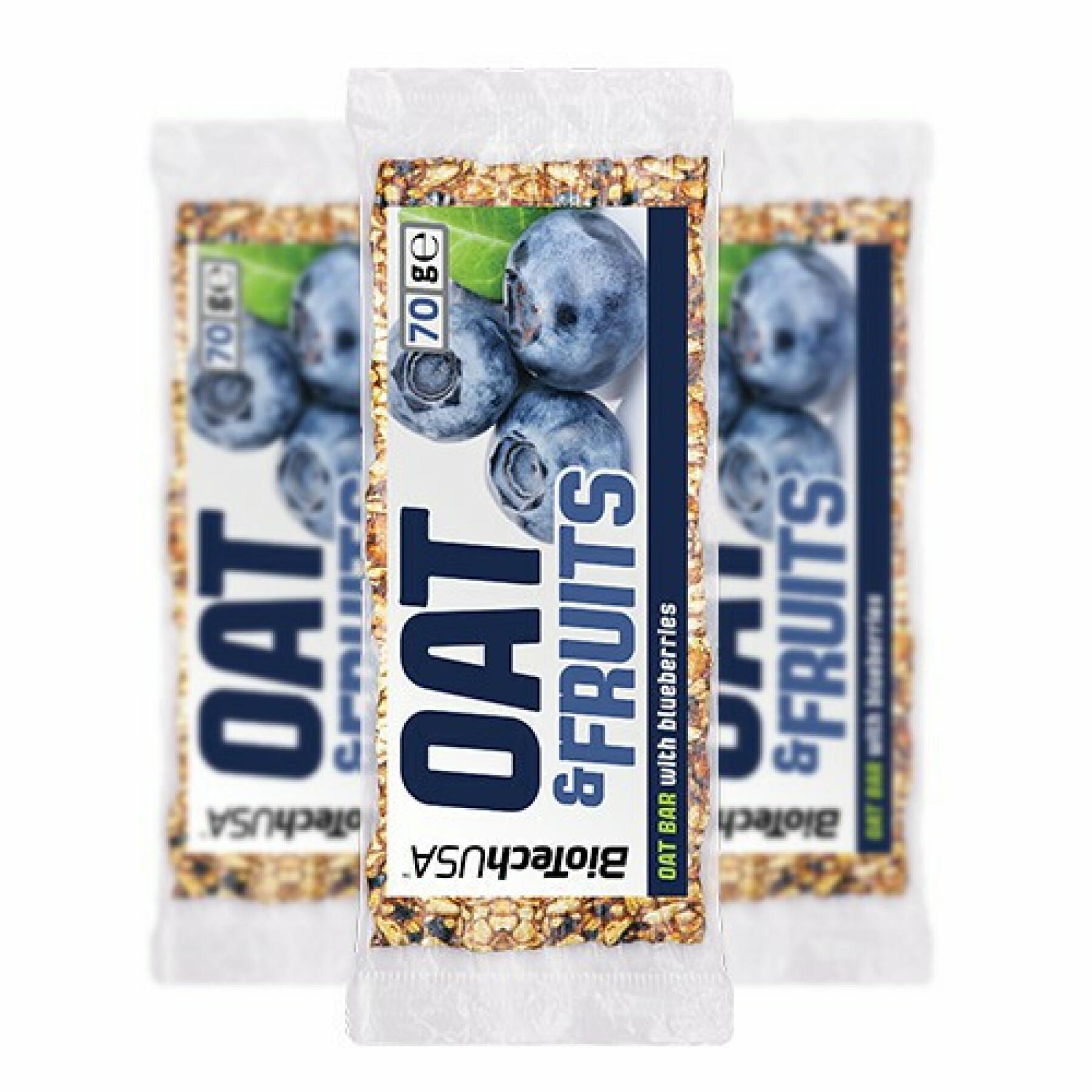 Caixas de snacks de aveia Biotech USA - Myrtille (x20)