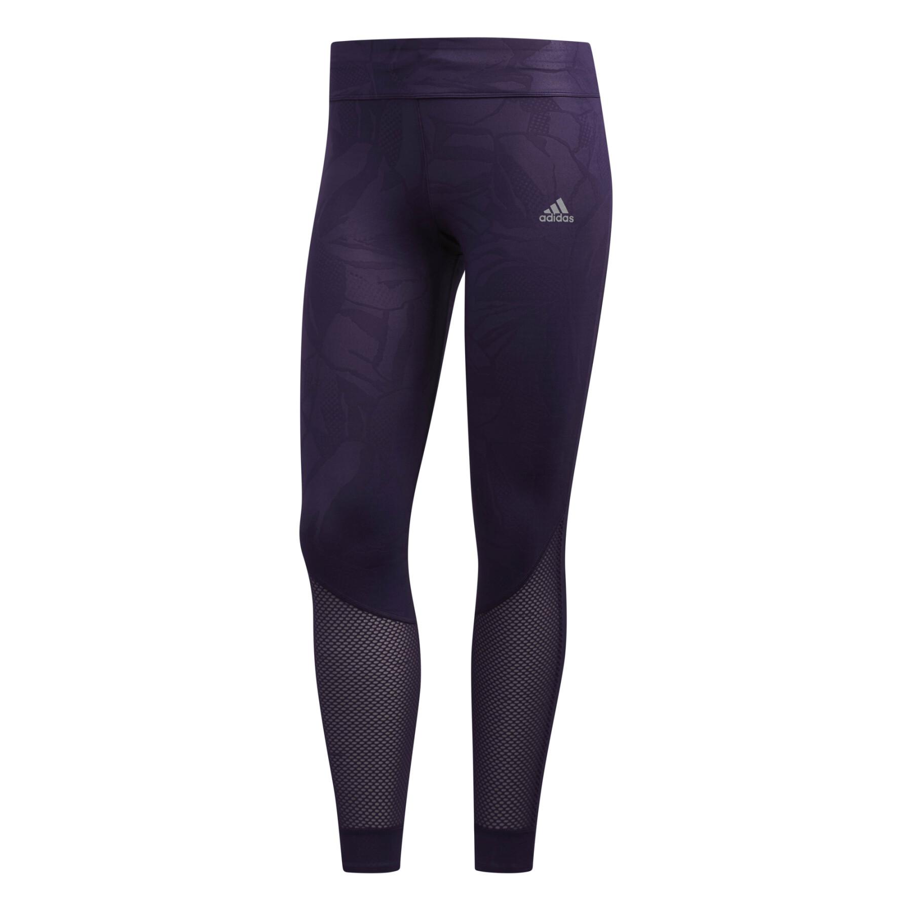 Legging mulher adidas 7/8 Own the Run Paper Floral