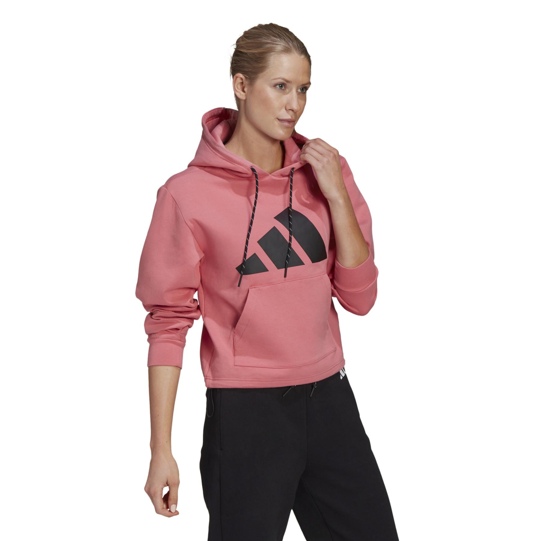 Camisola com capuz feminino adidas Sportswear Relaxed Doubleknit
