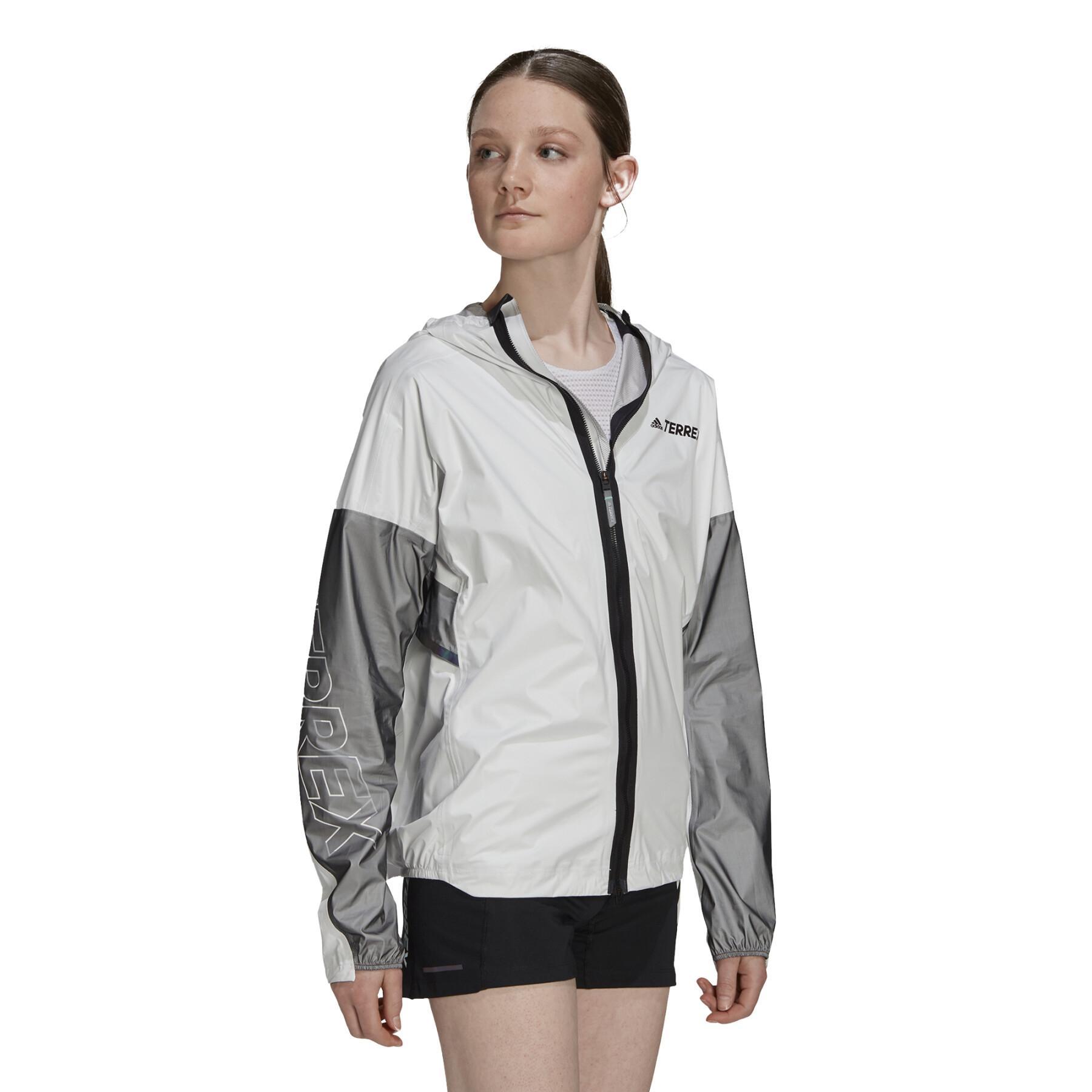 Jaqueta de chuva feminina adidas Terrex Agravic Pro Trail Running