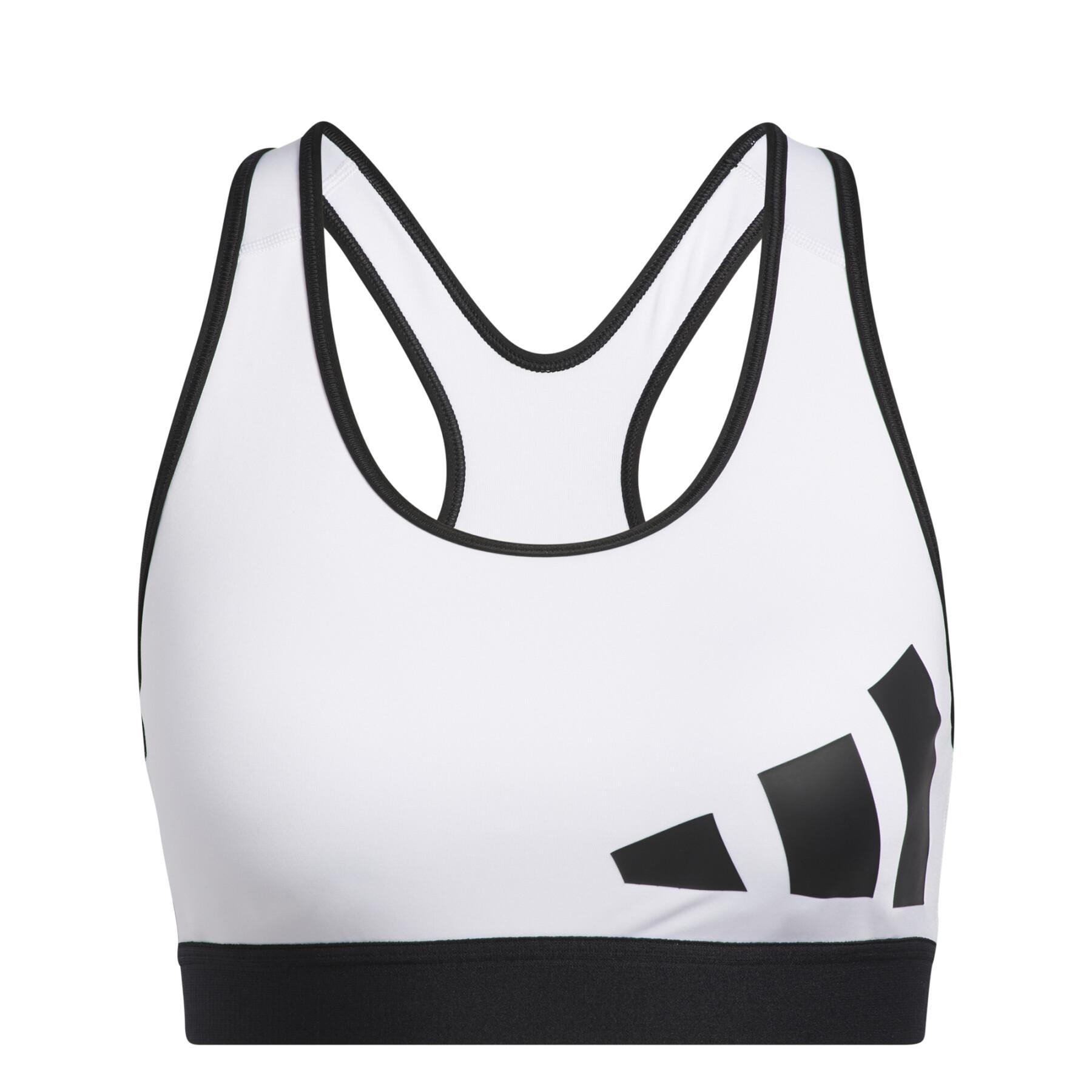 Soutien feminino adidas Believe This Medium-Support Workout Logo
