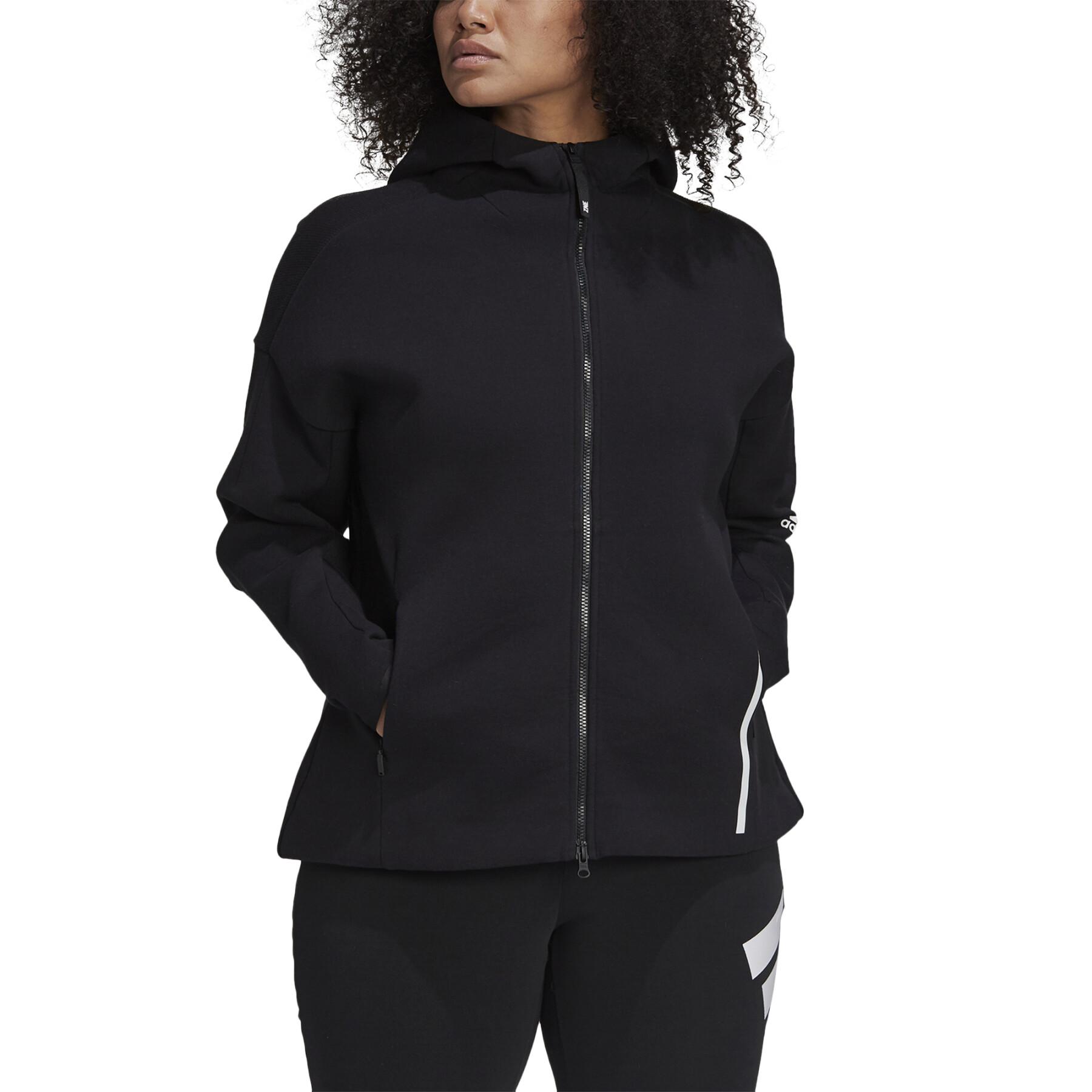 Jaqueta de tamanho grande para mulheres adidas Z.N.E. Sportswear