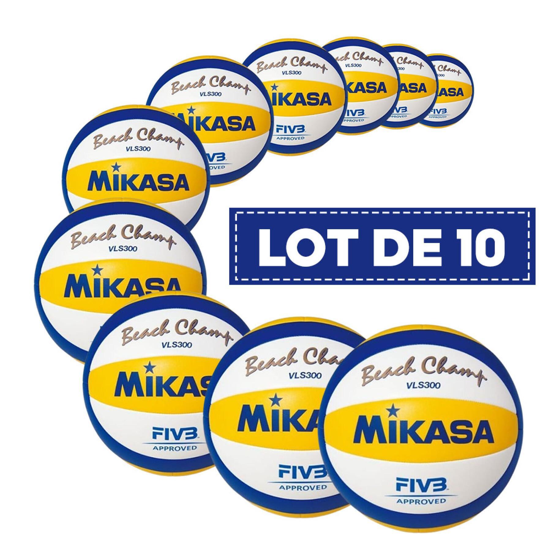 Lote de 10 bolas de voleibol de praia Mikasa VLS300 [Taille 5]