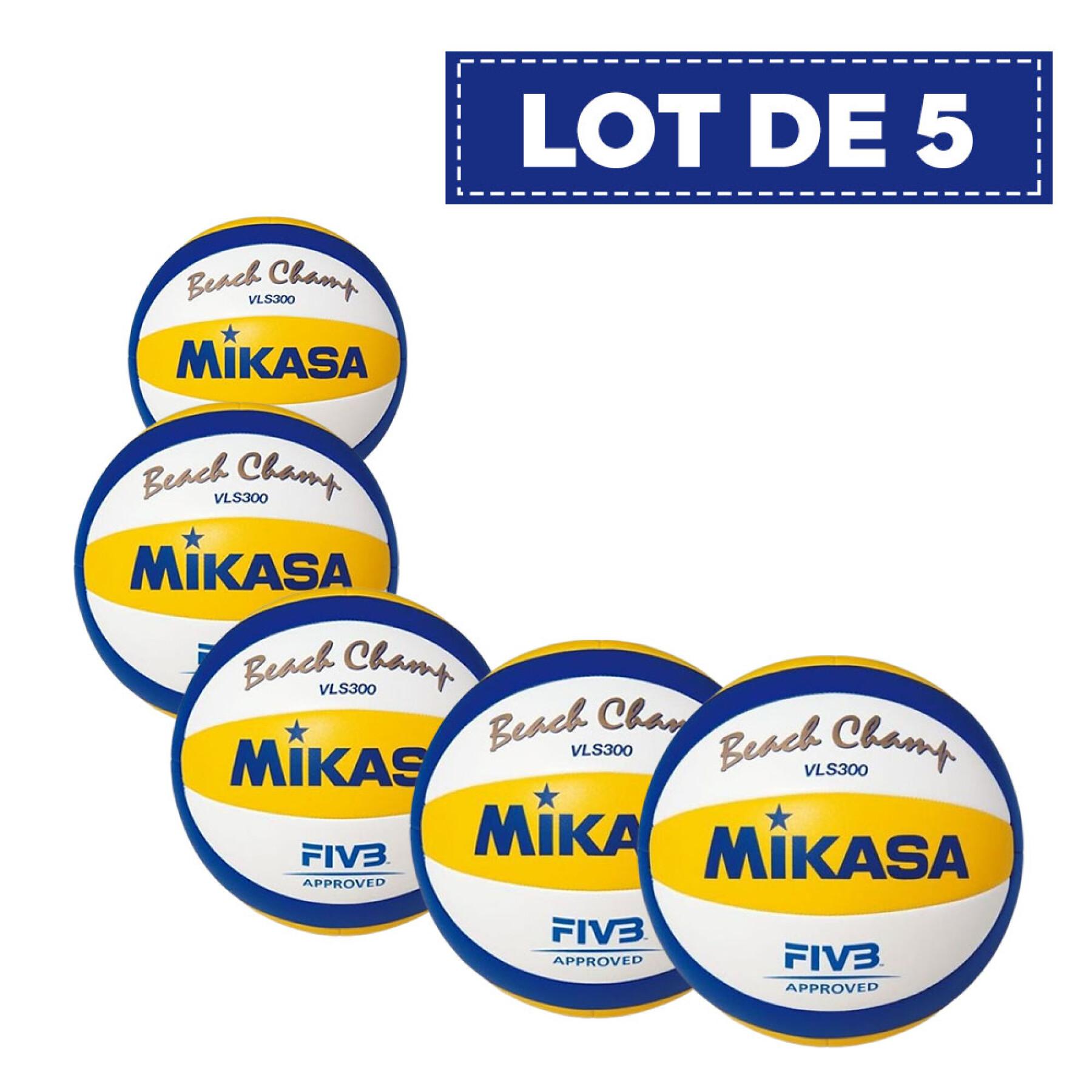 Conjunto de 5 bolas de voleibol de praia Mikasa VLS300 [Taille 5]