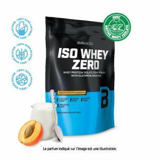Pacote de 10 sacos de proteína Biotech USA iso whey zero lactose free - Brioche á la cannelle - 500g