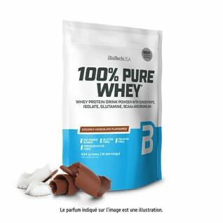 Embalagem de 10 sacos de proteína de soro de leite 100% puro Biotech USA - Noix de coco-chocolat - 454g
