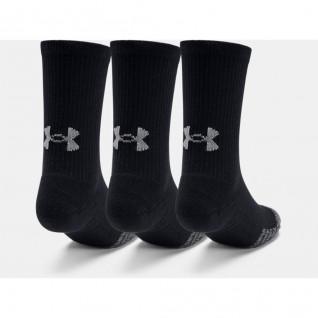Conjunto de 3 pares de meias para crianças com a altura dos joelhos Under Armour HeatGear® Crew