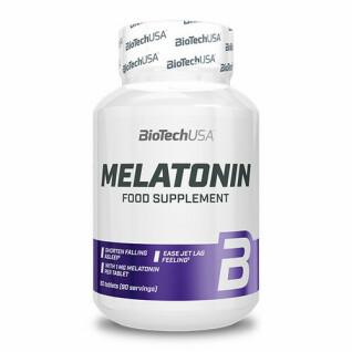 Embalagem de 12 frascos de melatonina vitamínica Biotech USA - 90 comp