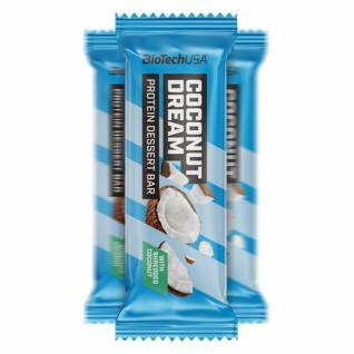 Caixas de snacks de barras de proteínas para sobremesas Biotech USA - Coco (x20)