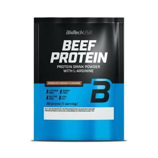 Pacote de 50 frascos de proteína de bovino Biotech USA - Fraise - 30g