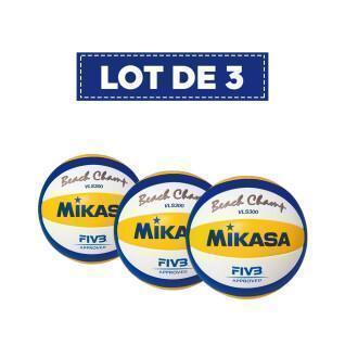 Conjunto de 3 bolas de voleibol de praia Mikasa VLS300