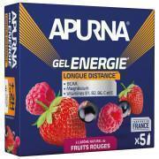 Pacote de 5 géis Apurna Energie Longue Distance Fruits Rouges - 35g
