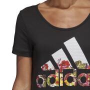Camiseta feminina adidas Badge of Sport Flower