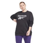 Mulher de camisa de pescoço redondo Reebok Identity Logo French Terry (Grandes tailles)
