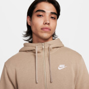 Sweatshirt com capuz e fecho de correr Nike Club